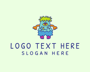 Monster Cartoon Character Logo