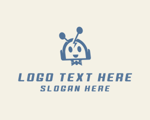 Toy Store - Happy Bow Tie Robot logo design