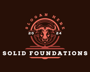 Butcher - Horn Bull Texas logo design