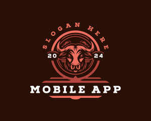 Cow - Horn Bull Texas logo design