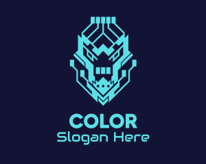 Cyberspace - Neon Lion Tech logo design