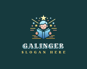 Child - Child Kindergarten Book logo design