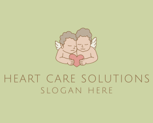 Cupid Heart Angel  logo design