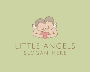 Cupid Heart Angel  logo design