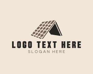 Construction - House Roof Tiles logo design