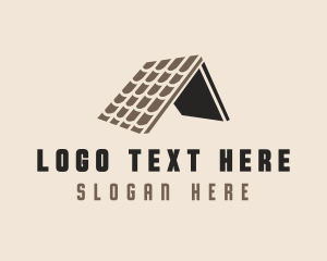 Home Improvement - House Roof Tiles logo design