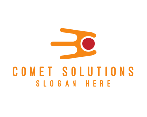 Comet - Space Comet Ball logo design