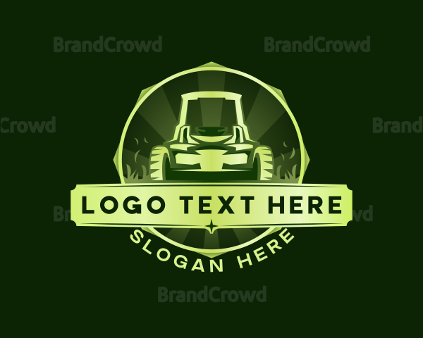 Lawn Mower Gardening Logo