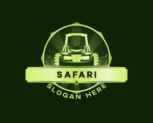 Lawn Mower Gardening Logo