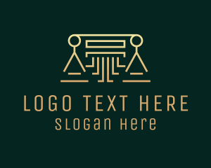 Legal - Pillar Scale Justice Firm logo design