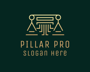 Pillar Scale Justice Firm  logo design