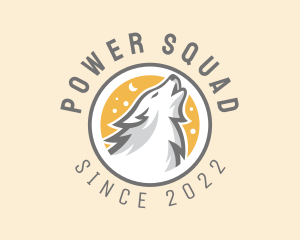 Squad - White Wolf Howl Moon Gaming logo design