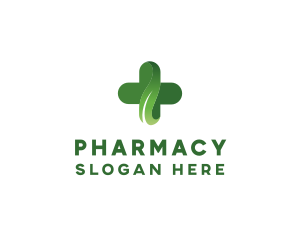 Natural Pharmacy Cross logo design