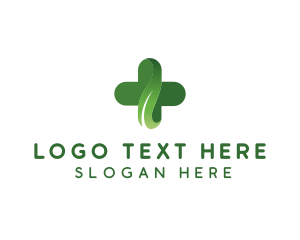 Natural Pharmacy Cross logo design