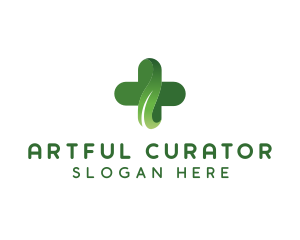 Natural Pharmacy Cross logo design