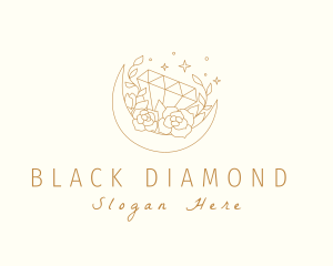 Moon Floral Diamond logo design