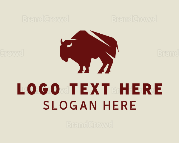 Native Buffalo Animal Logo