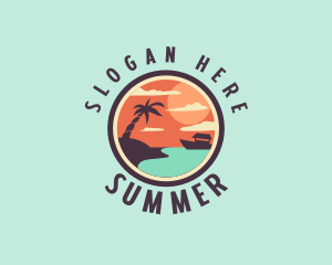 Summer Resort Beach logo design