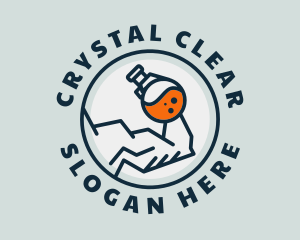 Glassware - Strong Muscle Glass Flask logo design