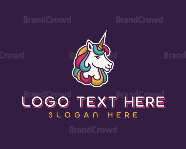 Unicorn Mythical Creature Logo