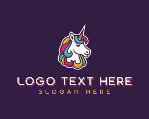 Pansexual - Unicorn Mythical Creature logo design