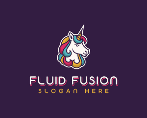 Unicorn Mythical Creature logo design