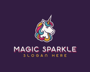 Unicorn Mythical Creature logo design