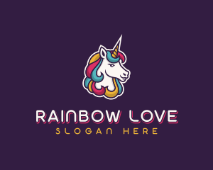 Unicorn Mythical Creature logo design