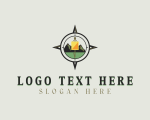 Mountain Biking - Orienteering Adventure Recreation logo design