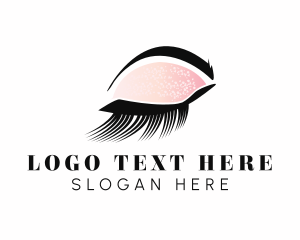 Beauty Blogger - Glitter Eyeshadow Eyelash logo design