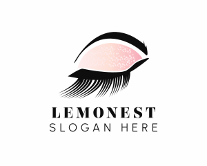 Beautician - Glitter Eyeshadow Eyelash logo design