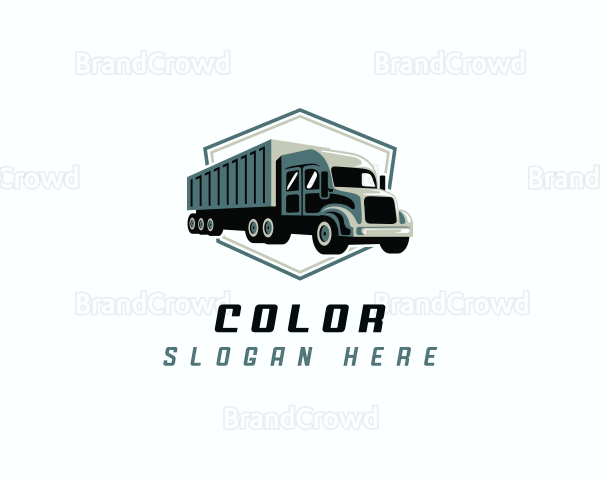 Logistics Trailer Truck Logo