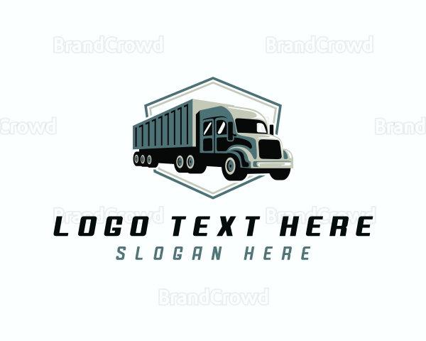 Logistics Trailer Truck Logo