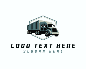 Pick Up - Logistics Trailer Truck logo design