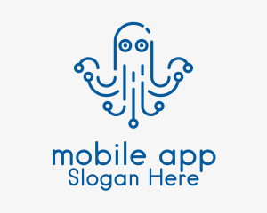 Modern Digital Octopus Logo