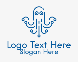 Modern Digital Octopus Logo