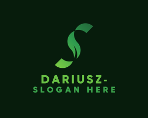 Green Leaf Letter S Logo