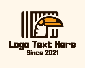 Tropical Bird - Toucan Bird Cage logo design