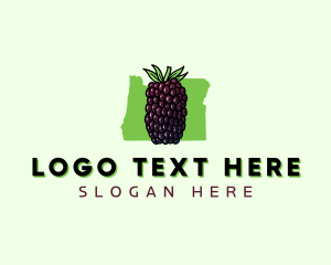 Thimbleberry - Oregon Blackberry Fruit logo design