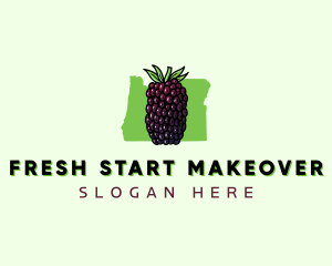 Oregon Blackberry Fruit logo design