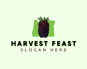 Oregon Blackberry Fruit logo design