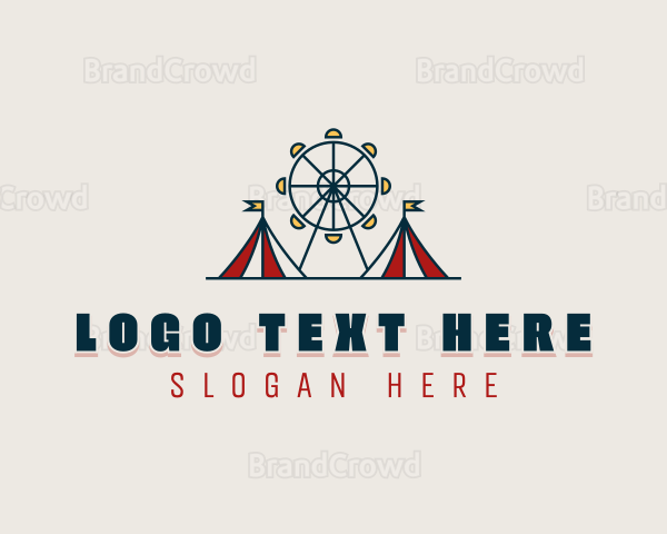 Tent Amusement Park Logo