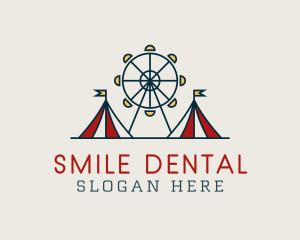 Tent - Twin Tent Amusement Park logo design