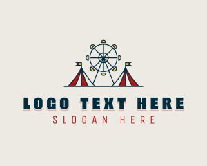 Amusement - Tent Amusement Park logo design