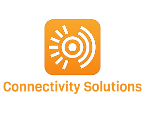 Wireless - Orange Sun Signal logo design