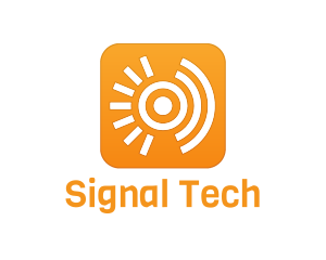 Signal - Orange Sun Signal logo design
