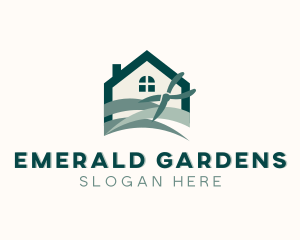 Garden Secateurs House Landscaping logo design