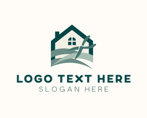 Housing - Garden Secateurs House Landscaping logo design