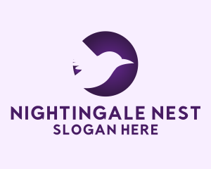 Nightingale - Crow Bird Wings logo design