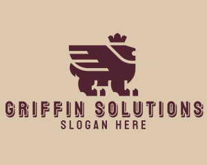 Griffin - Medieval Royal Griffin logo design